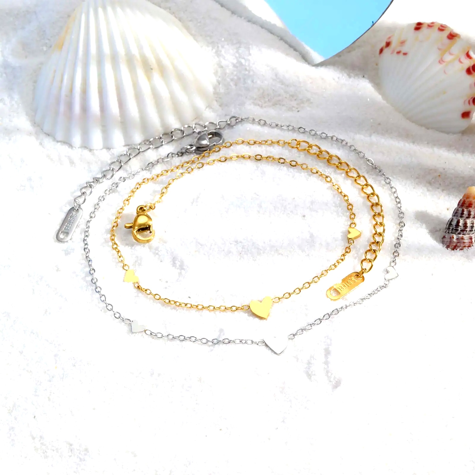 Stainless Steel Heart Anklets  - Jc Jewelry & Watches Photos recension och pris