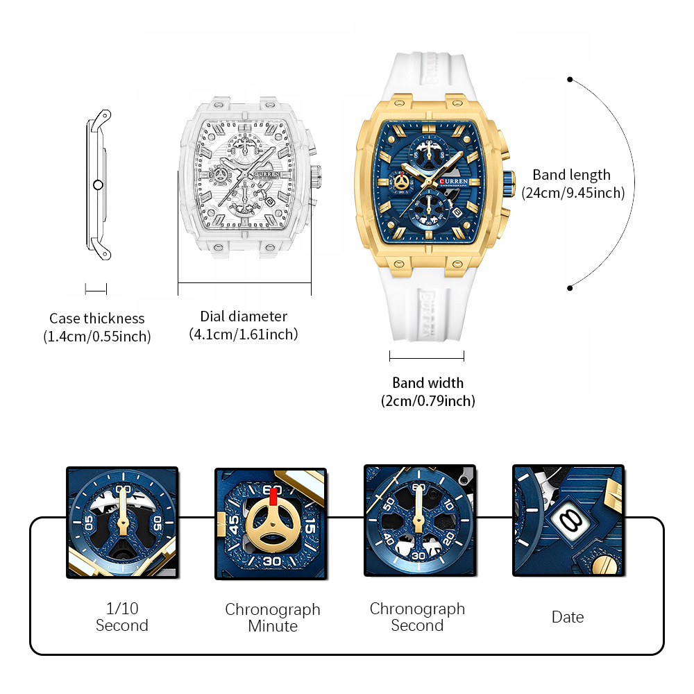 CURREN Luxury Vintage Watch fo - Jewelry For Watches recension och pris